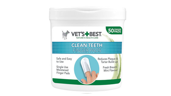 Εικόνα της Vet`s Best Dental Finger Wipes (50τμχ)