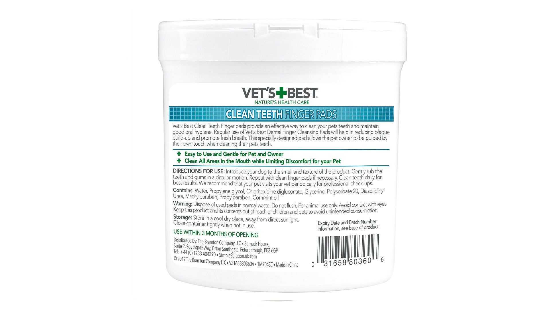 Vet`s Best Dental Finger Wipes (50τμχ)