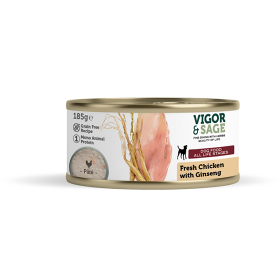 Εικόνα της Vigor & Sage Fresh Chicken & Ginseng 185gr