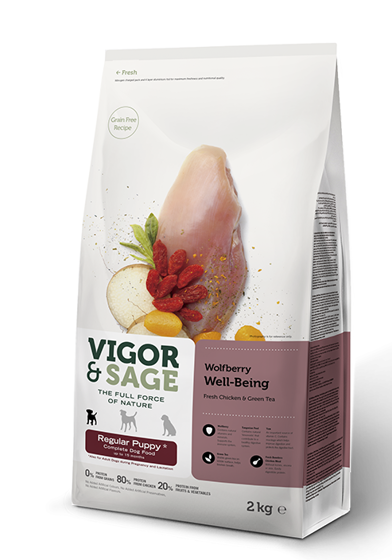 Εικόνα της Vigor & Sage Wolfberry Well-Being Regular Puppy 2kg