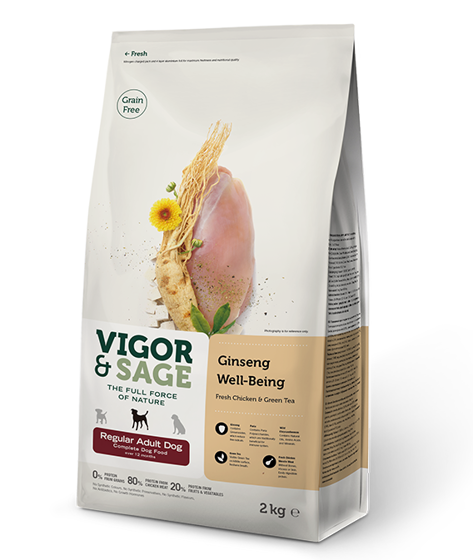 Εικόνα της Vigor & Sage Ginseng Well-Being Regular Adult Dog 2kg