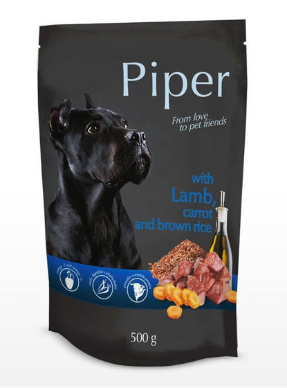 Εικόνα της Piper Adult Αρνί, Καρότο & Καστανό Ρύζι 500gr