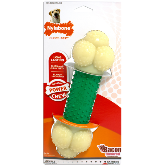 Εικόνα της Nylabone Power Chew Double Action Bacon-Mint