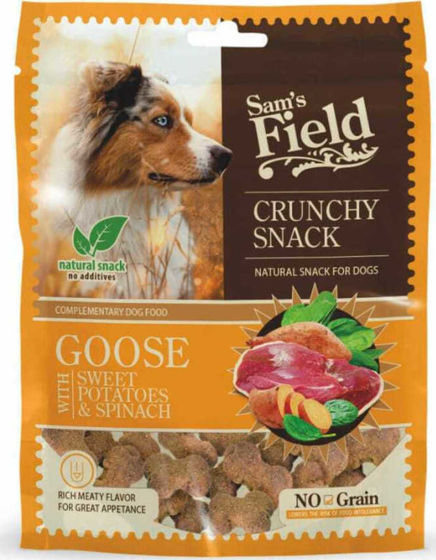 Εικόνα της Sam's Field Λιχουδιές Crunchy Snack Χήνα Με Γλυκοπατάτα & Σπανάκι 200gr