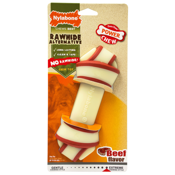 Εικόνα της Nylabone Κόκκαλο Power Chew Rawhide Knot Beef