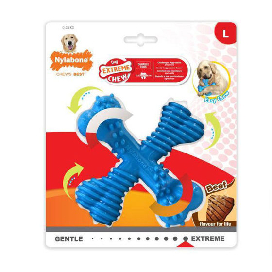 Εικόνα της Nylabone Dura Chew ''X'' Bone Beef  Large