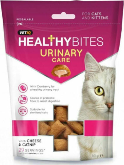 Εικόνα της VetIQ Λιχουδιές Γάτας Urinary Με Τυρί & Catnip 65gr