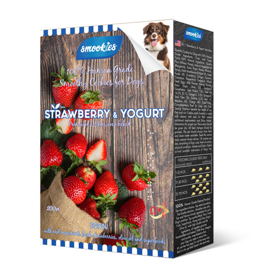 Εικόνα της Smookies Μπισκότα Strawberry & Yogurt Premium 200gr