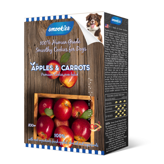 Εικόνα της Smookies Μπισκότα Apples & Carrots Premium 200gr