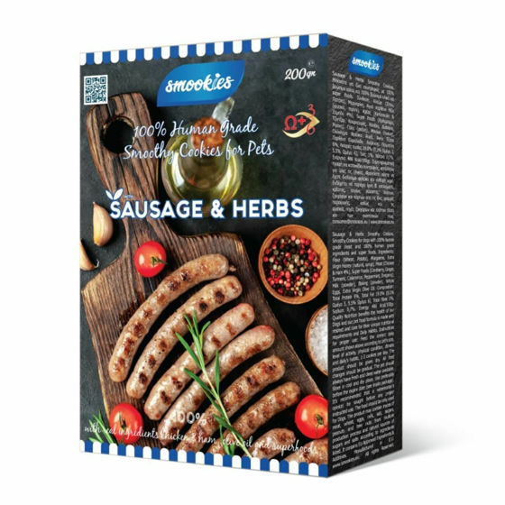 Εικόνα της Smookies Μπισκότα Sausage & Herbs Premium 200gr