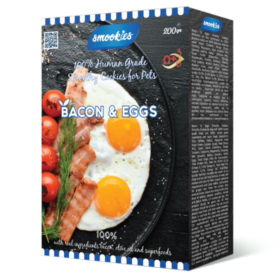 Εικόνα της Smookies Μπισκότα Bacon & Eggs Premium 200gr