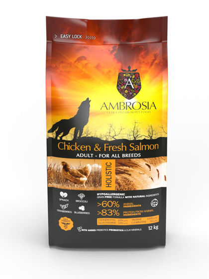 Εικόνα της Ambrosia Grain Free Adult Chicken & Salmon 2kg
