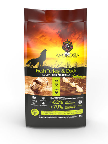 Εικόνα της Ambrosia Grain Free Adult Fresh Turkey & Duck 2kg