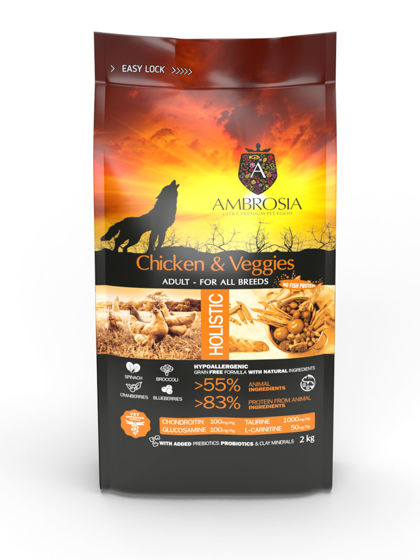 Εικόνα της Ambrosia Grain Free Adult Chicken & Vegies 12kg