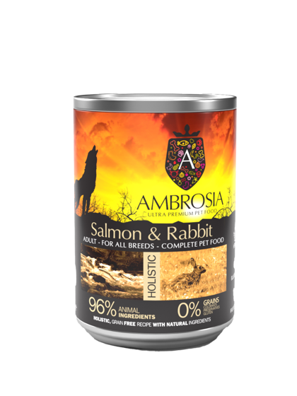 Εικόνα της Ambrosia Grain Free Adult Sensitive Salmon & Rabbit 400gr