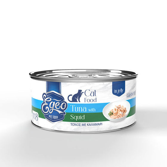 Εικόνα της Egeo Adult Τόνος Με Καλαμάρι 85gr