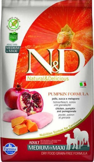 Εικόνα της N&D Grain Free Pumpkin Chicken & Pomegranate Puppy Medium & Maxi 2,5kg