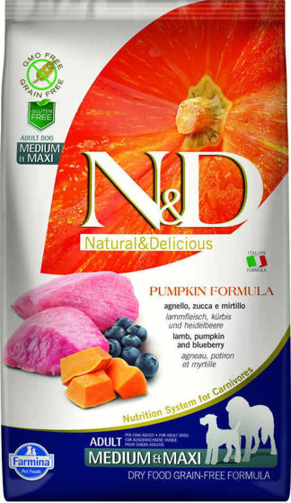 Εικόνα της N&D Grain Free Pumpkin Lamb Adult Medium & Maxi 12kg