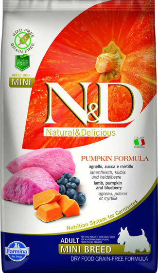 Εικόνα της N&D Grain Free Pumpkin Lamb Adult Mini 2,5kg