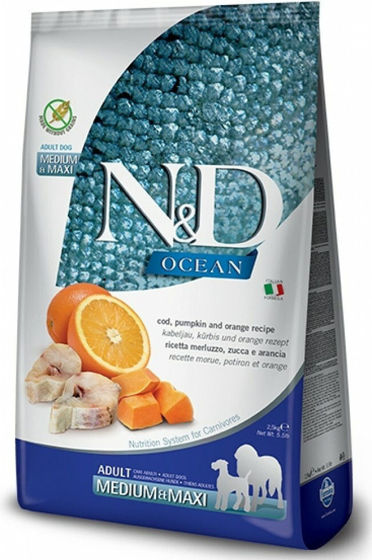 Εικόνα της N&D Grain Free Ocean Pumpkin Godfish Adult Medium & Maxi 2,5kg