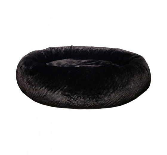 Εικόνα της Woofmoda Κρεβάτι Σκύλου - Γάτας Πουφ Στρογγυλό Μαύρο