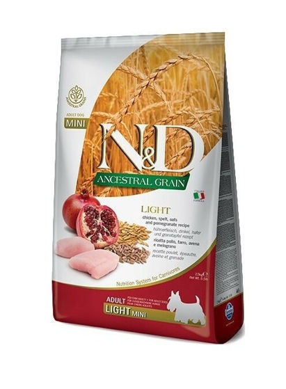 Εικόνα της N&D Low Grain Adult Chicken & Pomegranate Light Mini 2,5KG