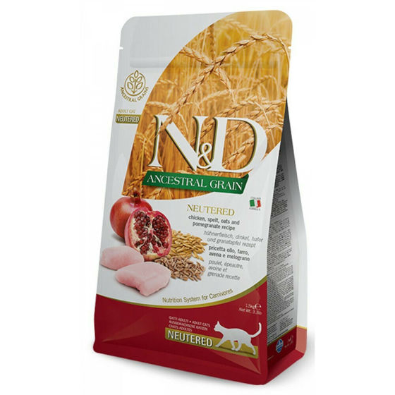 Εικόνα της N&D Low Grain Chicken & Pomegranate Για Στειρωμένες Γάτες 300gr