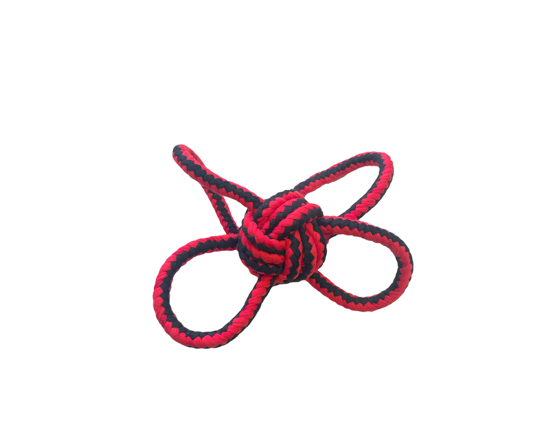 Εικόνα της Happypet Κόμπος 4 Loop Tugger Black & Red