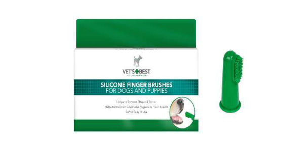 Εικόνα της Vet's Best Green Silicone Finger Brush Οδοντόβουρτσα Δακτύλου 5τμχ