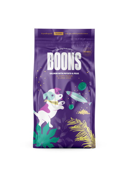 Εικόνα της Boons No Grain Puppy Medium - Large Salmon 2kg