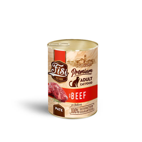 Εικόνα της Fisi Κόνσέρβα Γάτας Adult Βοδινό Pate 400gr