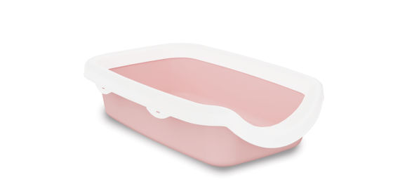 Εικόνα της Petmax Ανοιχτή Τουαλέτα Γάτας Quadro Pink (47x27x11cm)