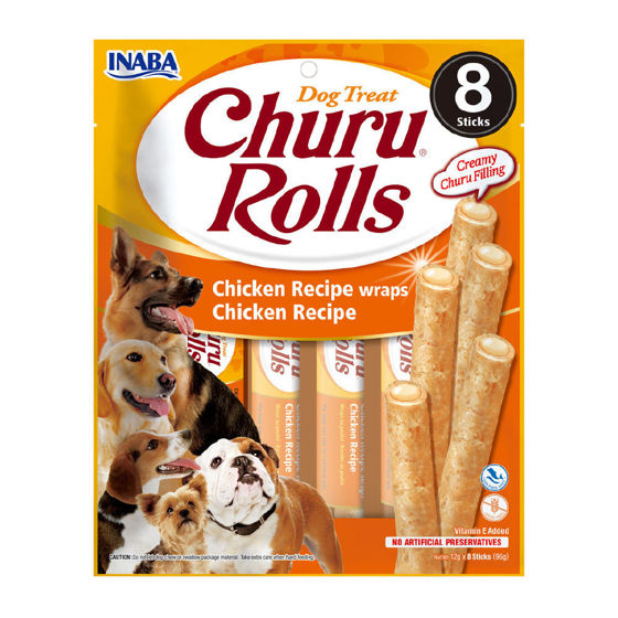 Εικόνα της Churu Λιχουδιές Σκύλου Rolls Κοτόπουλο 96gr