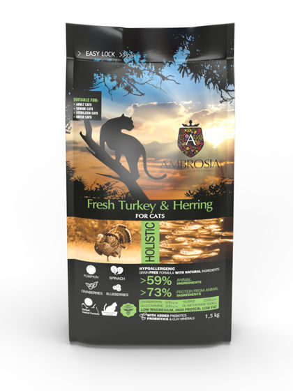 Εικόνα της Ambrosia Grain Free Adult Light & Sterilised Fresh Turkey & Herring 5kg