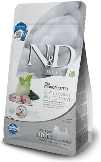 Εικόνα της N&D Dog White Sea Bass & Spirulina Adult Mini με Λαβράκι 2kg