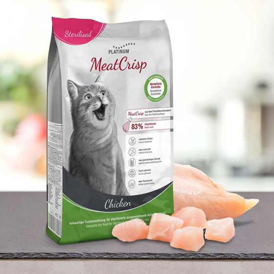 Εικόνα της Platinum Meatcrisp Ξηρά Τροφή για Στειρωμένες Γάτες Mε 83% Φρέσκο Κοτόπουλο 400gr