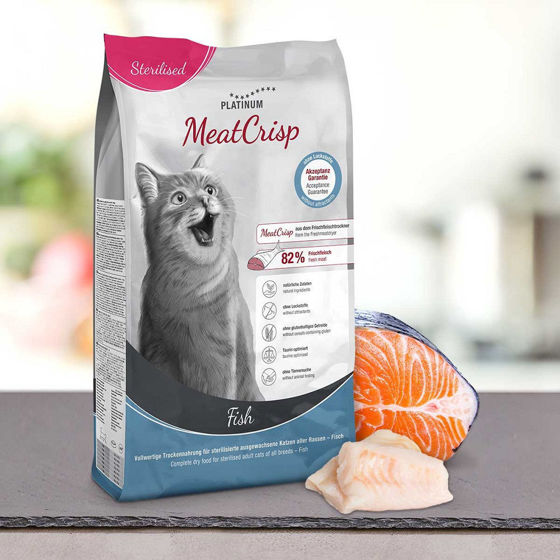 Εικόνα της Platinum Meatcrisp Ξηρά Τροφή Για Στειρωμένες Γάτες Με 83% Φρέσκο Ψάρι 1,5kg
