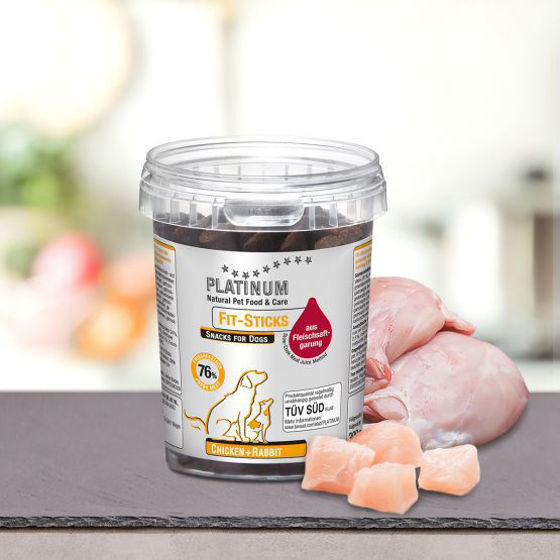 Εικόνα της Platinum Fit-Sticks Μαγειρευτές Λιχουδιές Σκύλου Κοτόπουλο & Κουνέλι 300gr