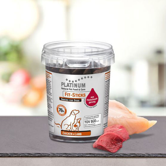 Εικόνα της Platinum Fit-Sticks Μαγειρευτές Λιχουδιές Σκύλου Κοτόπουλο & Αρνί 300gr