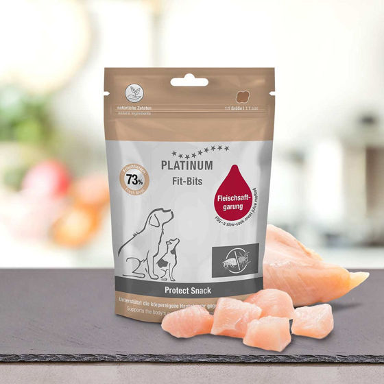Εικόνα της Platinum Fit-Bits Protect Μαγειρευτές Αντιπαρασιτικές Λιχουδιές Σκύλου Με 73% Φρέσκο Κοτόπουλο 150gr