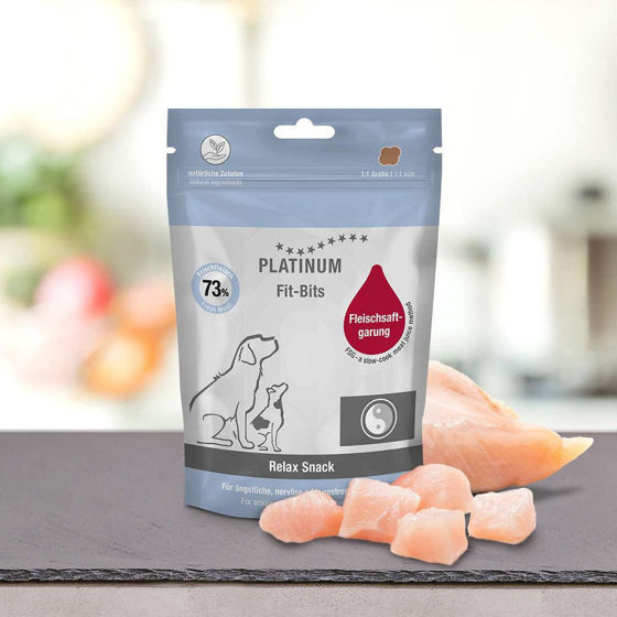 Εικόνα της Platinum Fit-Bits Relax Μαγειρευτές Λιχουδιές Σκύλου Με 73% Φρέσκο Κοτόπουλο 150gr