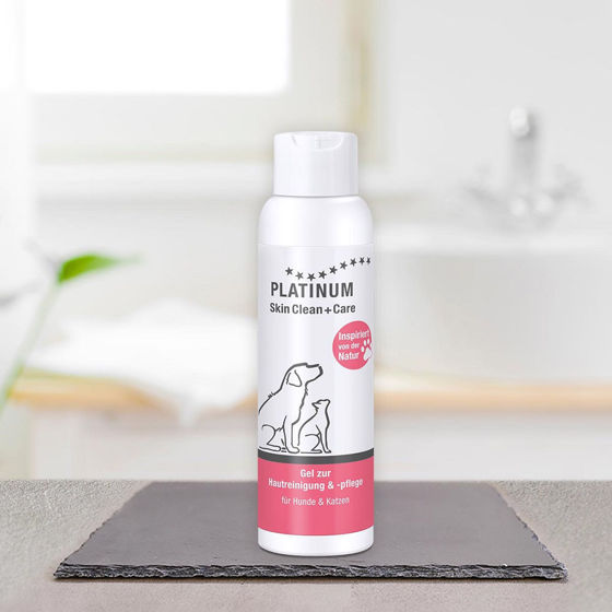 Εικόνα της PLATINUM Skin Clean + Care Τζελ για Καθαρισμό, Φροντίδα Δέρματος Σκύλου & Γάτας 100ml