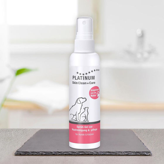 Εικόνα της PLATINUM Skin Clean + Care  Spray Τζελ για Καθαρισμό, Φροντίδα Δέρματος Σκύλου & Γάτας 100ml