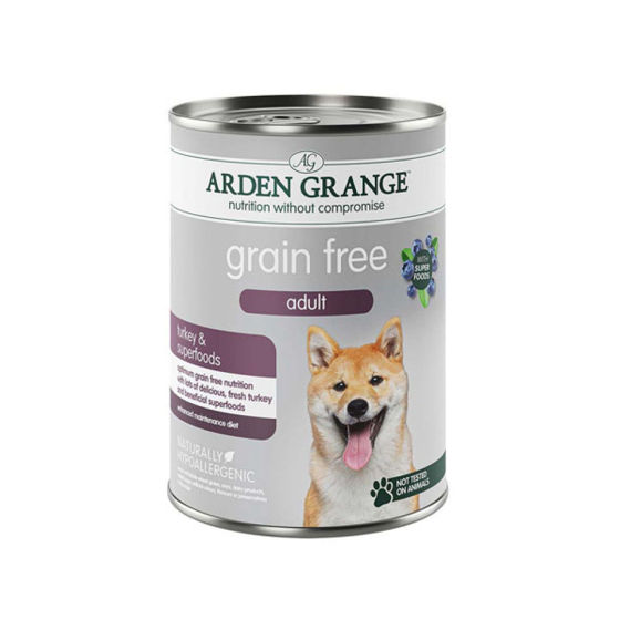 Εικόνα της Arden Grange Υποαλλεργική Κονσέρβα Σκύλου Grain Free Γαλοπούλα Superfoods 395gr