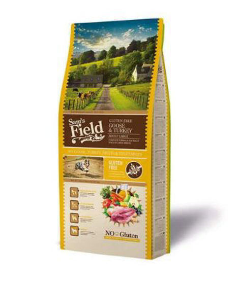 Εικόνα της Sam’s Field No Gluten Adult Large Χήνα & Γαλοπούλα 2,5kg