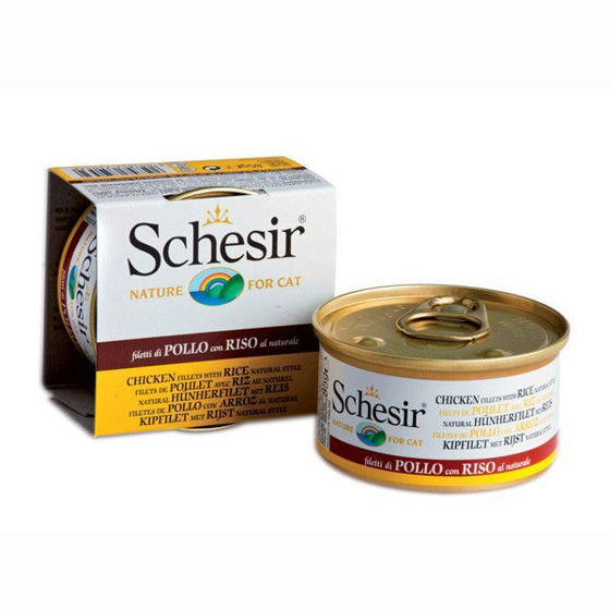 Εικόνα της Schesir Cat Natural Κοτόπουλο Με Ρύζι 85gr