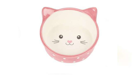 Εικόνα της HappyPet Μπολάκι Γάτας Polka Ροζ