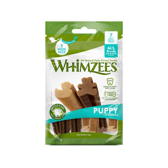 Εικόνα της Whimzees Puppy Dental Care M/L (14τμχ)