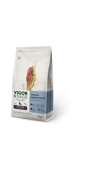 Εικόνα της Vigor & Sage Oatgrass hairball Control Adult Cat 2kg