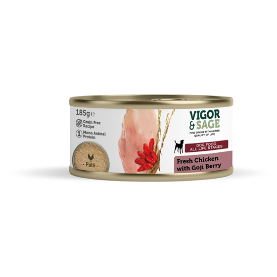 Εικόνα της Vigor & Sage Fresh Chicken & Goji Berry 185gr